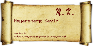 Mayersberg Kevin névjegykártya